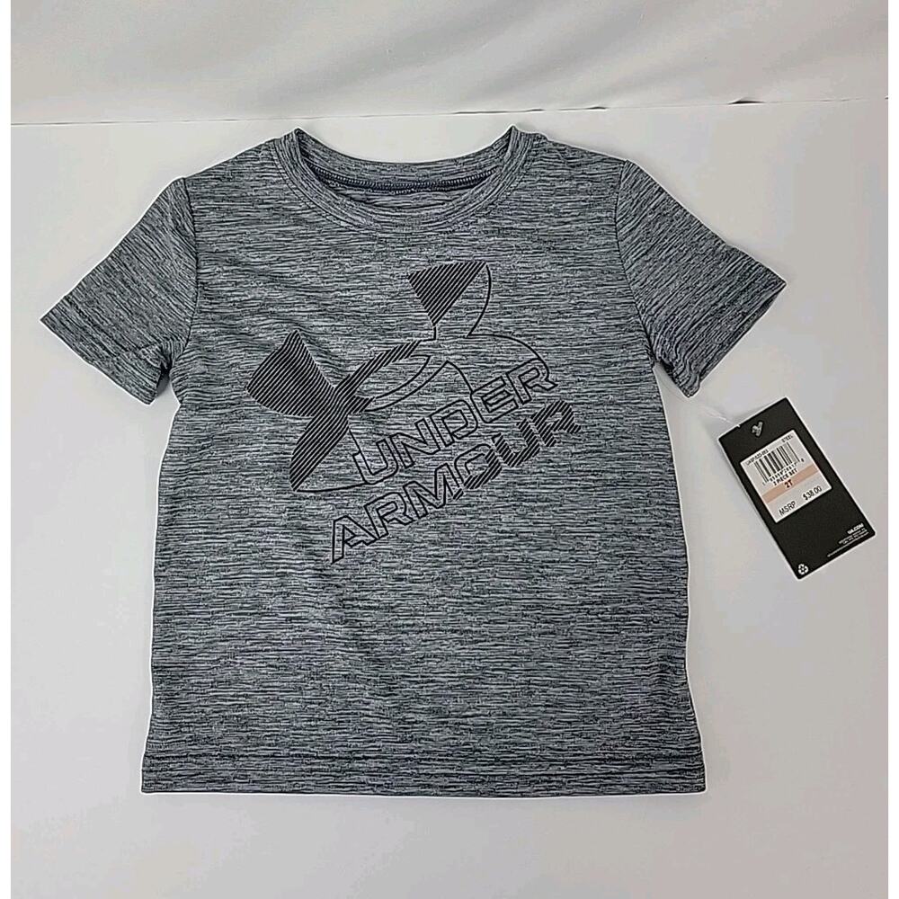 Under Armour Gray Spacedye Short Sleeve Logo Athletic T Shirt Toddler 2T
